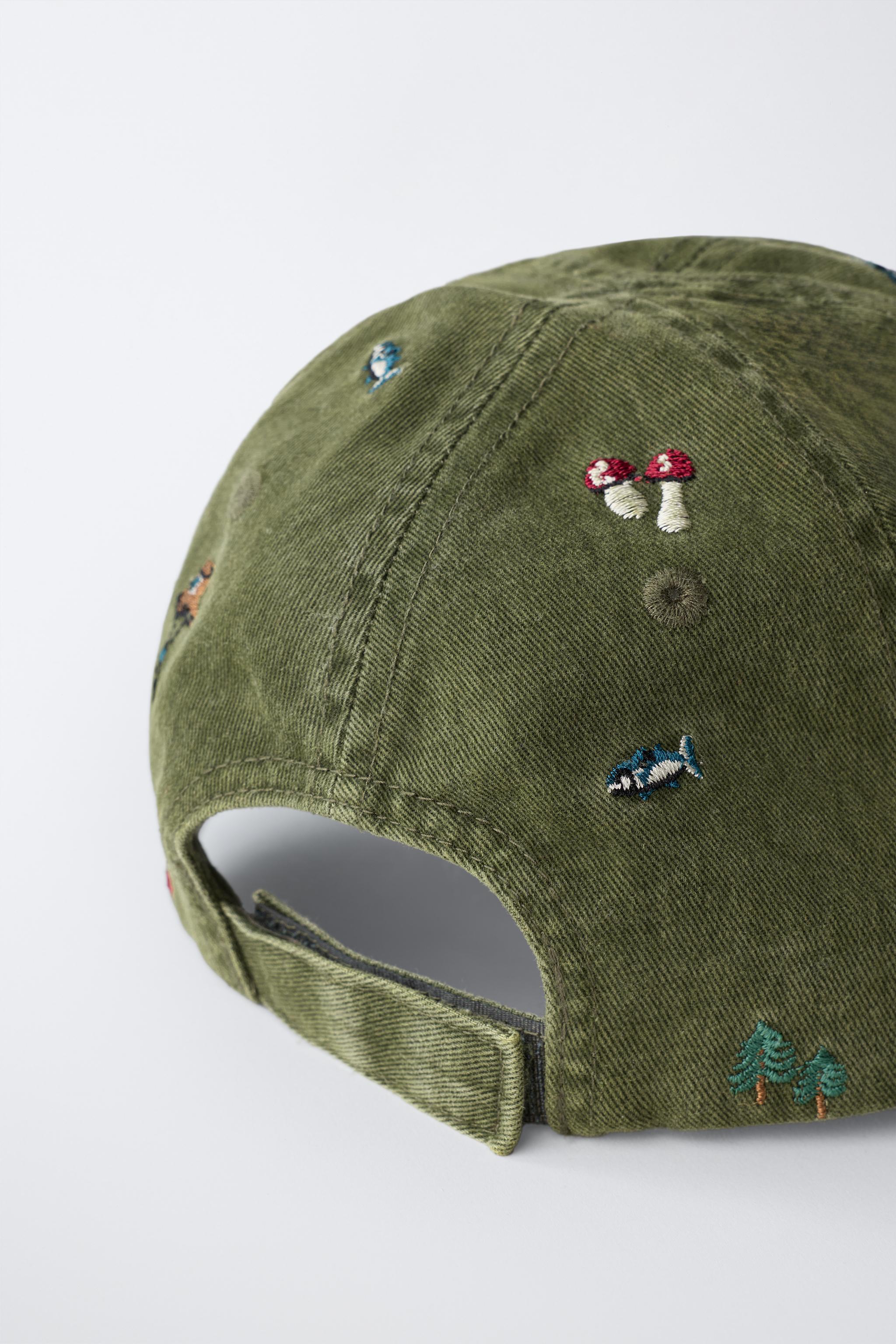 WASHED EFFECT EMBROIDERED CAP